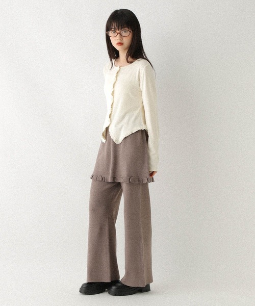 Heather（ヘザー）の「ニットレイヤードパンツ　592789（その他パンツ・レディース・ブラック/ブラウン・FREE）」の13枚目の写真