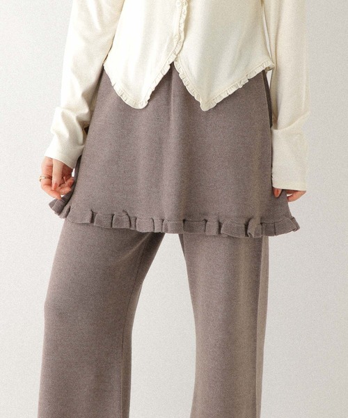 Heather（ヘザー）の「ニットレイヤードパンツ　592789（その他パンツ・レディース・ブラック/ブラウン・FREE）」の16枚目の写真