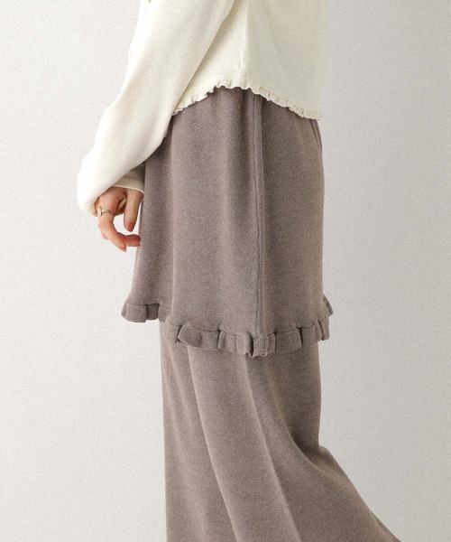 Heather（ヘザー）の「ニットレイヤードパンツ　592789（その他パンツ・レディース・ブラック/ブラウン・FREE）」の18枚目の写真