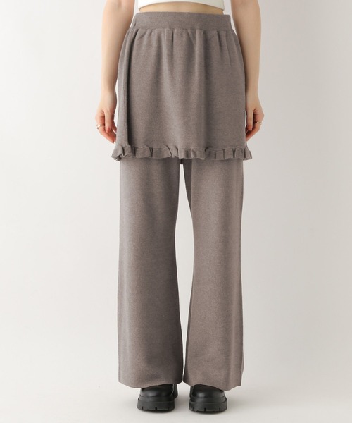 Heather（ヘザー）の「ニットレイヤードパンツ　592789（その他パンツ・レディース・ブラック/ブラウン・FREE）」の22枚目の写真