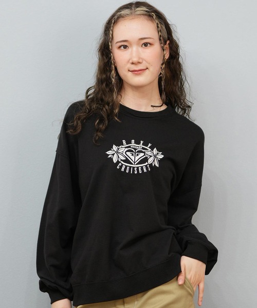 ROXY（ロキシー）の「ROXY/ロキシー FIND YOUR WAVE スウェット RLT254611T（スウェット・レディース・ライトブルー/ブラック/ヘザーグレー・M/L）」の3枚目の写真