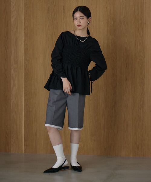 kivi(キヴィ)の「ハーフトラウザーパンツ(その他パンツ・レディース・チャコールグレー/ブラック・MEDIUM/LARGE)」の20枚目の写真