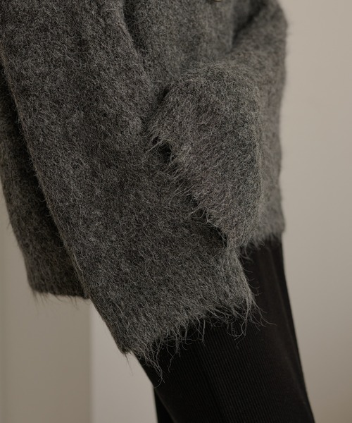 LAULEN(ローレン)の「wool blend contrast knit /ウールブレンドコントラストデザインニット(ニット/セーター・レディース・チャコールグレー/ベージュ/アイボリー/ブラウン・FREE)」の18枚目の写真
