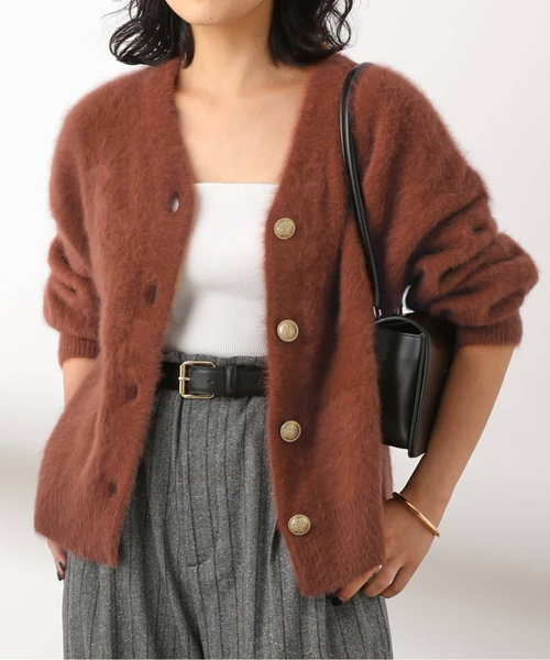 journal standard L'essage(ジャーナルスタンダードレサージュ)の「《追加2》FOX CASHMERE Vネックカーディガン(カーディガン/ボレロ・レディース・ブラウン系その他/ピンク系その他/ベージュ/ネイビー・FREE)」の3枚目の写真