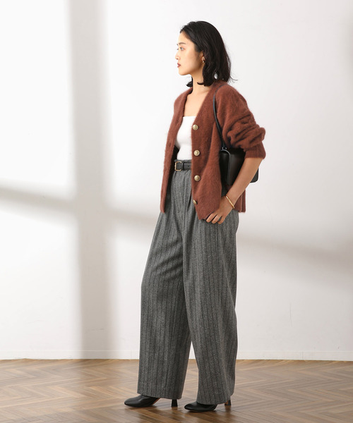 journal standard L'essage(ジャーナルスタンダードレサージュ)の「《追加2》FOX CASHMERE Vネックカーディガン(カーディガン/ボレロ・レディース・ブラウン系その他/ピンク系その他/ベージュ/ネイビー・FREE)」の7枚目の写真