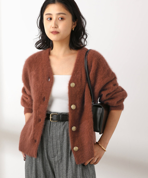 journal standard L'essage(ジャーナルスタンダードレサージュ)の「《追加2》FOX CASHMERE Vネックカーディガン(カーディガン/ボレロ・レディース・ブラウン系その他/ピンク系その他/ベージュ/ネイビー・FREE)」の8枚目の写真