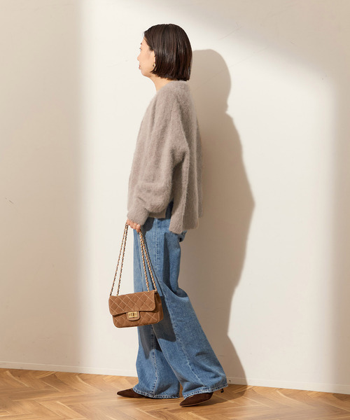journal standard L'essage(ジャーナルスタンダードレサージュ)の「《追加2》FOX CASHMERE Vネックカーディガン(カーディガン/ボレロ・レディース・ブラウン系その他/ピンク系その他/ベージュ/ネイビー・FREE)」の13枚目の写真