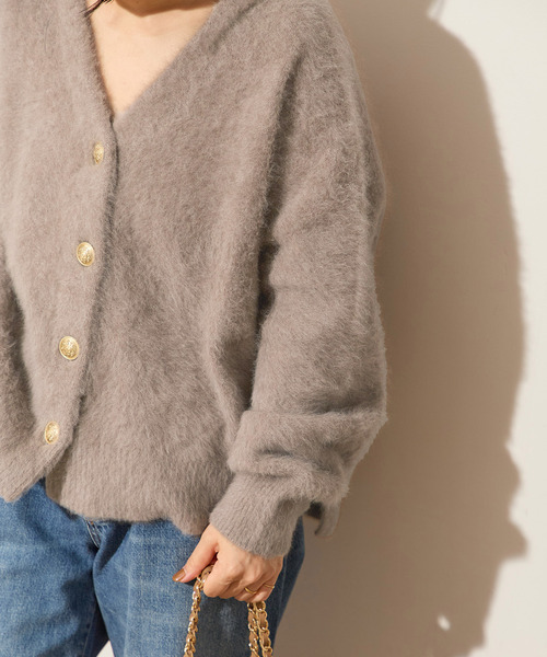 journal standard L'essage(ジャーナルスタンダードレサージュ)の「《追加2》FOX CASHMERE Vネックカーディガン(カーディガン/ボレロ・レディース・ブラウン系その他/ピンク系その他/ベージュ/ネイビー・FREE)」の18枚目の写真