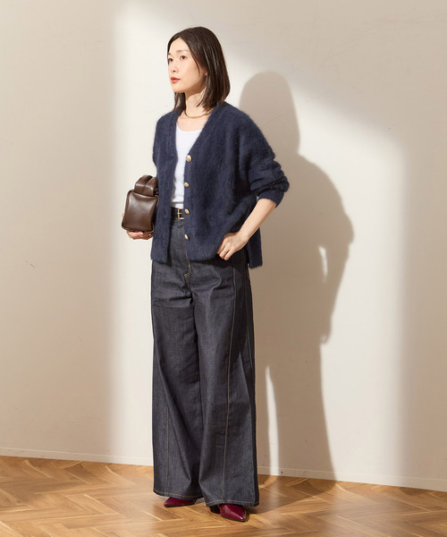 journal standard L'essage(ジャーナルスタンダードレサージュ)の「《追加2》FOX CASHMERE Vネックカーディガン(カーディガン/ボレロ・レディース・ブラウン系その他/ピンク系その他/ベージュ/ネイビー・FREE)」の21枚目の写真