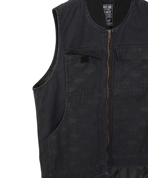 HYSTERIC GLAMOUR（ヒステリックグラマー）の「HYSTERIC HANDCUFFS ダックベスト（ベスト・メンズ・ベージュ/ブラック・MEDIUM/LARGE/X-LARGE/SMALL）」の7枚目の写真