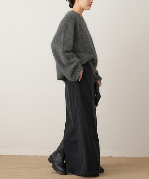 plage(プラージュ)の「cupura satin wrap スカート(スカート・レディース・ホワイト/ブラック・38/34/36)」の7枚目の写真