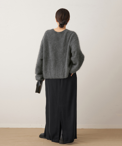 plage(プラージュ)の「cupura satin wrap スカート(スカート・レディース・ホワイト/ブラック・38/34/36)」の8枚目の写真