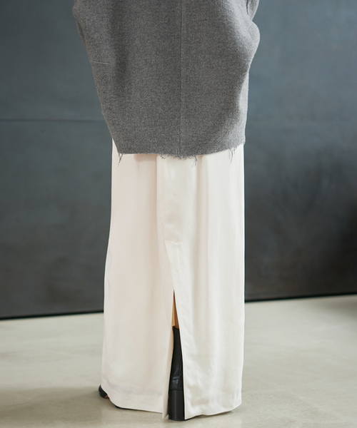 plage(プラージュ)の「cupura satin wrap スカート(スカート・レディース・ホワイト/ブラック・38/34/36)」の19枚目の写真