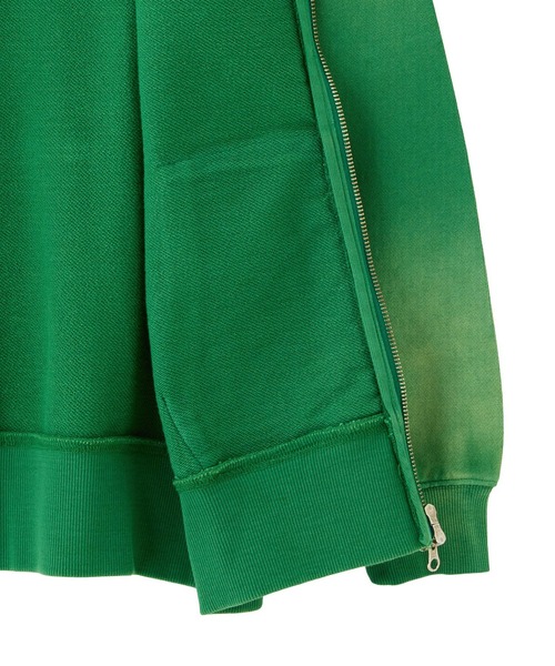 X-girl(エックスガール)の「OVERDYED ZIP UP SWEAT HOODIE(パーカー・レディース・ピンク/グリーン/ネイビー・S/M)」の13枚目の写真