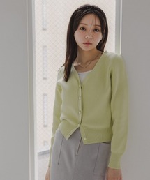 小さいサイズ　綿100％パールボタンカーディガン　低身長さん・小柄女性