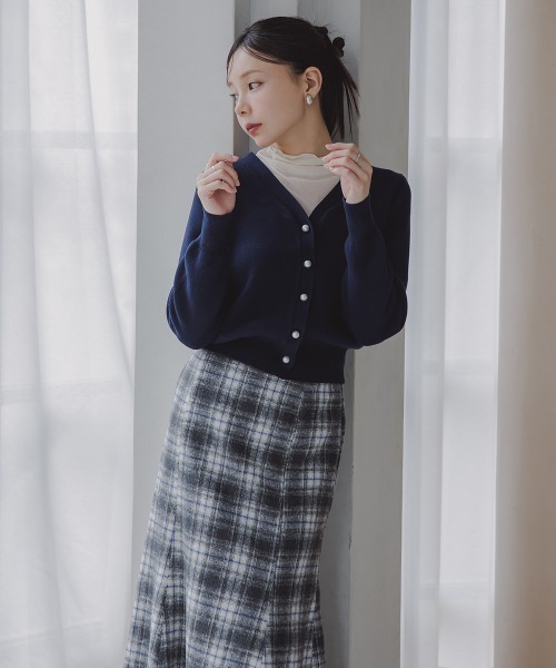 Petitjo（プッチージョ）の「小さいサイズ　綿100％パールボタンカーディガン　低身長さん・小柄女性（カーディガン/ボレロ・レディース・ピンク/ブラック/ライトグリーン/ネイビー・PM/PSS/PL/PS）」の12枚目の写真
