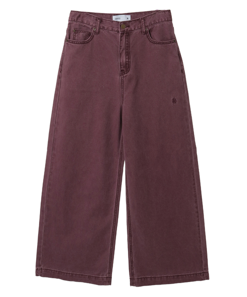 CONVERSE TOKYO（コンバーストウキョウ）の「COTTON CHINO WIDE PANTS（デニムパンツ・レディース・チャコールグレー/ボルドー/ベージュ・FREE）」の3枚目の写真