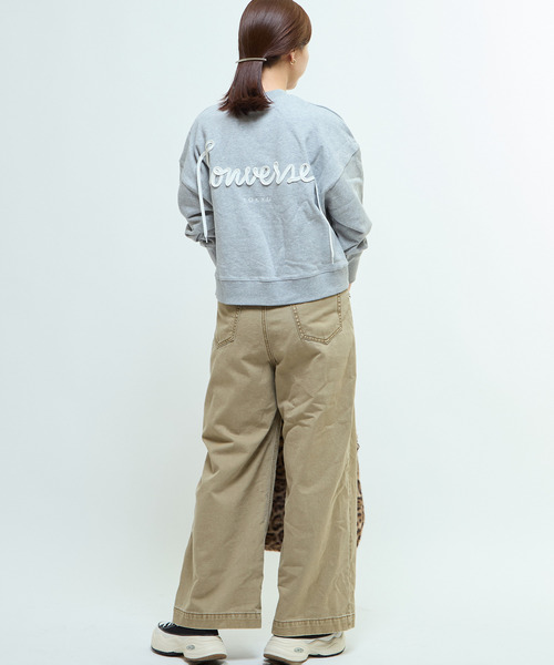 CONVERSE TOKYO（コンバーストウキョウ）の「COTTON CHINO WIDE PANTS（デニムパンツ・レディース・チャコールグレー/ボルドー/ベージュ・FREE）」の5枚目の写真