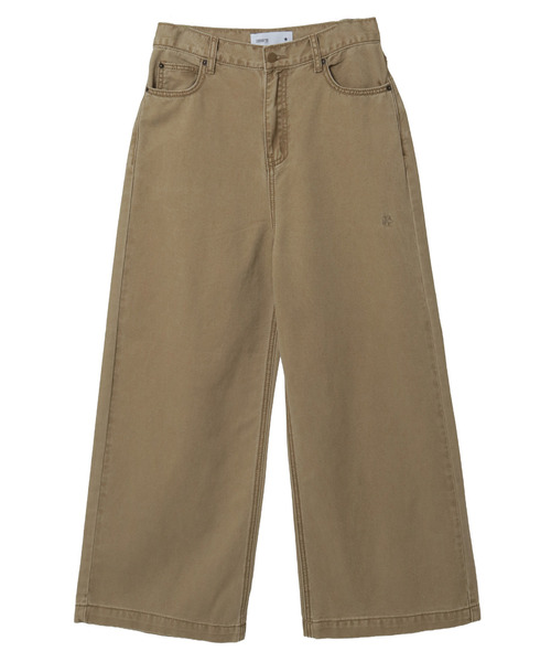 CONVERSE TOKYO（コンバーストウキョウ）の「COTTON CHINO WIDE PANTS（デニムパンツ・レディース・チャコールグレー/ボルドー/ベージュ・FREE）」の7枚目の写真