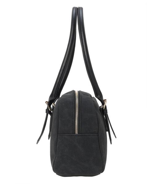 Te chichi TERRASSE（テチチテラス）の「スウェードボストンバッグ《2025autumn catalog item》（ハンドバッグ・レディース・チャコールグレー/キャメル・F）」の6枚目の写真