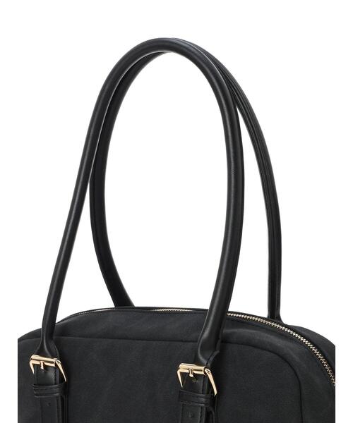 Te chichi TERRASSE（テチチテラス）の「スウェードボストンバッグ《2025autumn catalog item》（ハンドバッグ・レディース・チャコールグレー/キャメル・F）」の7枚目の写真