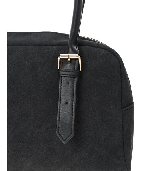 Te chichi TERRASSE（テチチテラス）の「スウェードボストンバッグ《2025autumn catalog item》（ハンドバッグ・レディース・チャコールグレー/キャメル・F）」の8枚目の写真