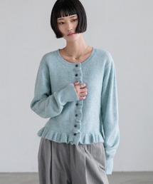 LOWRYS FARM | チビフリルカーディガンLS 596329(ニット/セーター)