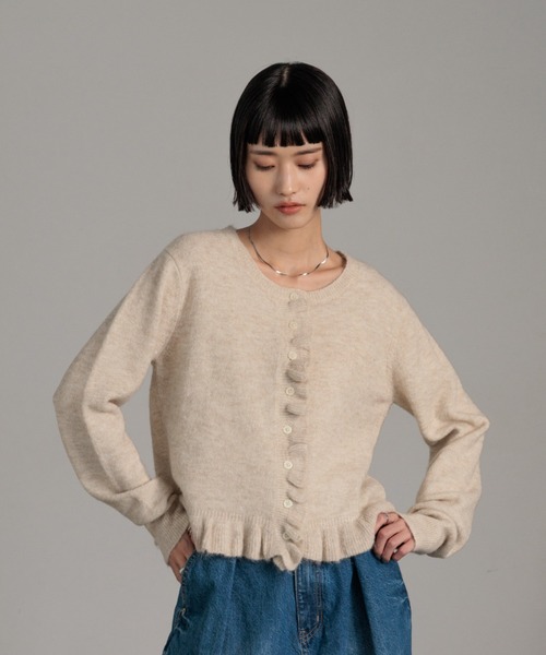 チビフリルカーディガンLS 596329（ニット/セーター）｜LOWRYS FARM
