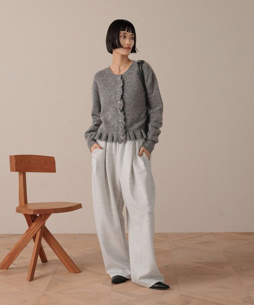 LOWRYS FARM（ローリーズファーム）の「チビフリルカーディガンＬＳ　596329（ニット/セーター・レディース・ブラウン/アイボリー/イエロー/グレー/ブルー・FREE）」の9枚目の写真