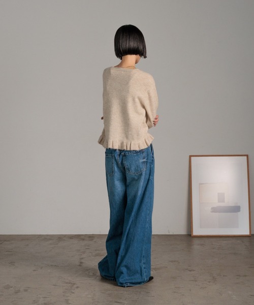 LOWRYS FARM（ローリーズファーム）の「チビフリルカーディガンＬＳ　596329（ニット/セーター・レディース・ブラウン/アイボリー/イエロー/グレー/ブルー・FREE）」の17枚目の写真