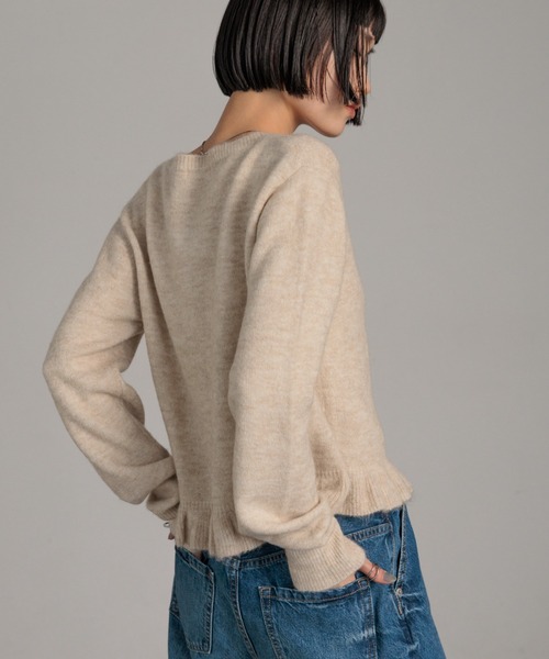 LOWRYS FARM（ローリーズファーム）の「チビフリルカーディガンＬＳ　596329（ニット/セーター・レディース・ブラウン/アイボリー/イエロー/グレー/ブルー・FREE）」の21枚目の写真