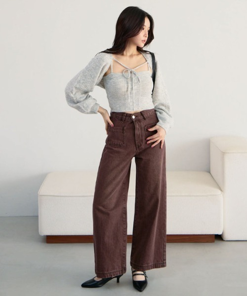 archives（アルシーヴ）の「ケーブルニットボレロアンサンブル（アンサンブル・レディース・モカ/アイボリー/グレー/チャコールグレー・MEDIUM）」の11枚目の写真