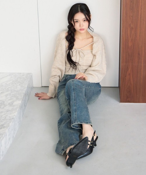 archives（アルシーヴ）の「ケーブルニットボレロアンサンブル（アンサンブル・レディース・モカ/アイボリー/グレー/チャコールグレー・MEDIUM）」の17枚目の写真