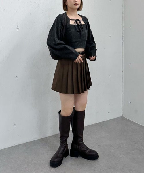 archives（アルシーヴ）の「ケーブルニットボレロアンサンブル（アンサンブル・レディース・モカ/アイボリー/グレー/チャコールグレー・MEDIUM）」の22枚目の写真