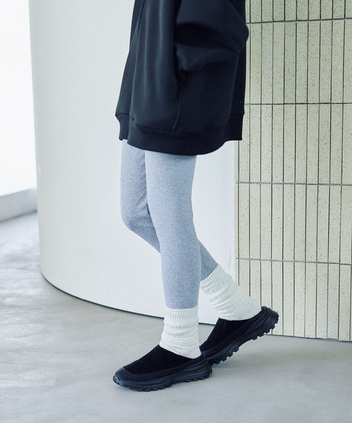 LEPSIM（レプシィム）の「ストレッチリブレギンス　578308（レギンス/スパッツ・レディース・チャコールグレー/グレー/ブラック・FREE）」の3枚目の写真