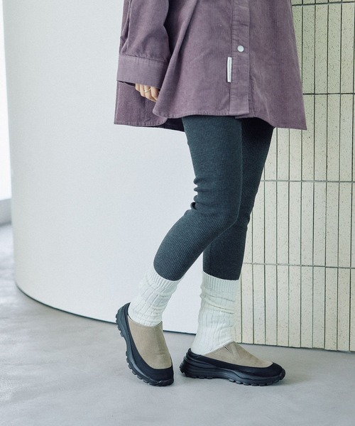 LEPSIM（レプシィム）の「ストレッチリブレギンス　578308（レギンス/スパッツ・レディース・チャコールグレー/グレー/ブラック・FREE）」の2枚目の写真