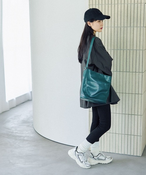 LEPSIM（レプシィム）の「ストレッチリブレギンス　578308（レギンス/スパッツ・レディース・チャコールグレー/グレー/ブラック・FREE）」の6枚目の写真