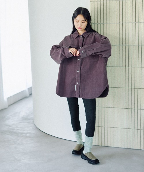 LEPSIM（レプシィム）の「ストレッチリブレギンス　578308（レギンス/スパッツ・レディース・チャコールグレー/グレー/ブラック・FREE）」の13枚目の写真