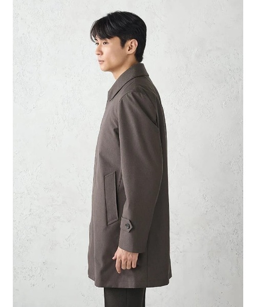 Perfect Suit FActory(パーフェクトスーツファクトリー)の「無地ステンカラーコート 脱着ライナー付き グレー(ステンカラーコート・メンズ・チャコールグレー・S/3L/M/L/LL)」の6枚目の写真