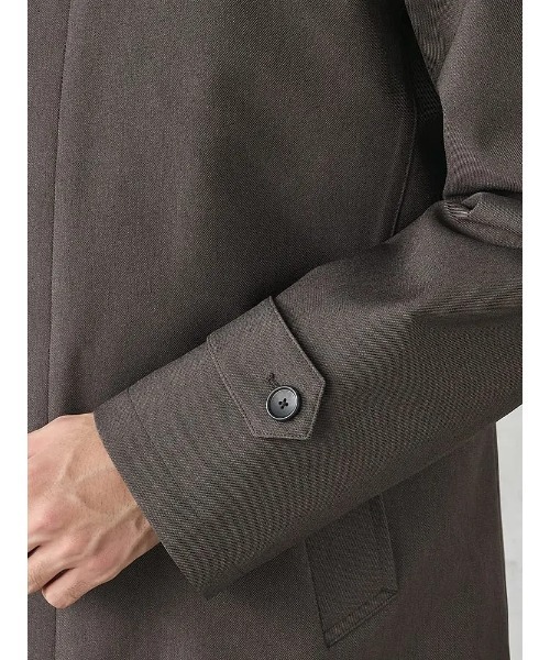 Perfect Suit FActory(パーフェクトスーツファクトリー)の「無地ステンカラーコート 脱着ライナー付き グレー(ステンカラーコート・メンズ・チャコールグレー・S/3L/M/L/LL)」の8枚目の写真