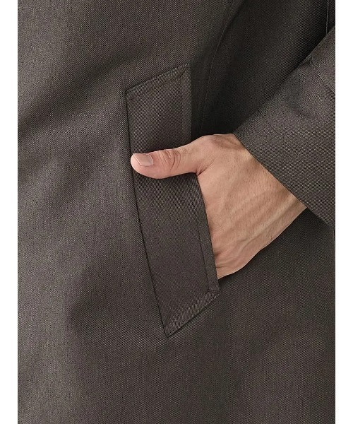 Perfect Suit FActory(パーフェクトスーツファクトリー)の「無地ステンカラーコート 脱着ライナー付き グレー(ステンカラーコート・メンズ・チャコールグレー・S/3L/M/L/LL)」の9枚目の写真