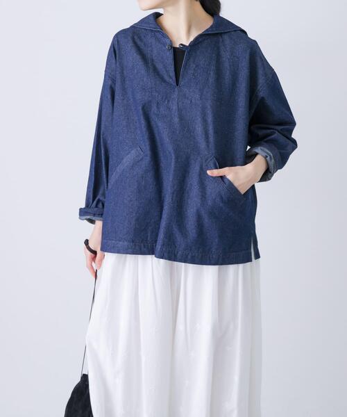 かぐれ　デニムプルオーバーシャツ 新品タグ付◇ かぐれ デニムプルオーバーシャツ アーバン