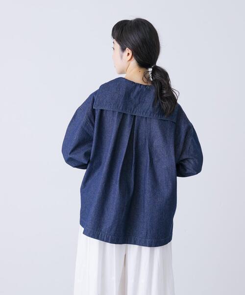 かぐれ（カグレ）の「デニムセーラープルオーバー（シャツ/ブラウス