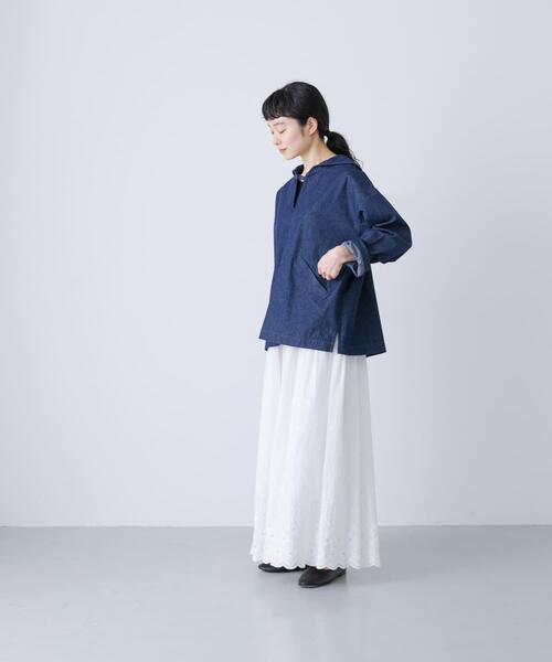 かぐれ　デニムプルオーバーシャツ シンプルながらもアレンジが楽しめる デニムプルオーバー - か