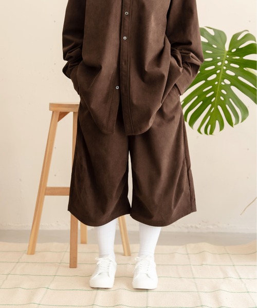 bashful base Oriental(バッシュフルベースオリエンタル)の「【bbO】バギーコーデュロイショーツ/ハーフパンツ(その他パンツ・メンズ・ブラック/ブラウン・SMALL/MEDIUM/LARGE)」の2枚目の写真