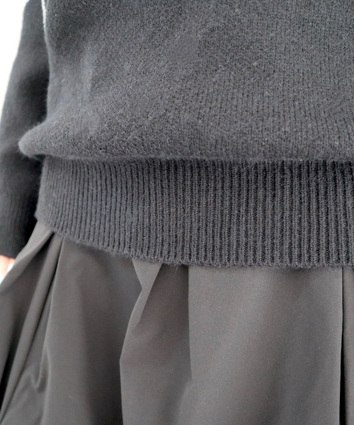 CECIL McBEE(セシルマクビー)の「デニム取り外し襟付きアーガイルニット(ニット/セーター・レディース・アイボリー/ブラウン/ブラック・MEDIUM)」の17枚目の写真