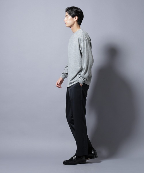 NANO universe（ナノユニバース）の「MIYATA×NANO JAPAN MADE 100%WOOL Tシャツ（Tシャツ/カットソー・メンズ・ブラウン/チャコール/ライトグレー・L/M）」の13枚目の写真