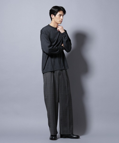 NANO universe（ナノユニバース）の「MIYATA×NANO JAPAN MADE 100%WOOL Tシャツ（Tシャツ/カットソー・メンズ・ブラウン/チャコール/ライトグレー・L/M）」の8枚目の写真