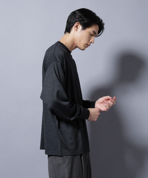 NANO universe（ナノユニバース）の「MIYATA×NANO JAPAN MADE 100%WOOL Tシャツ（Tシャツ/カットソー・メンズ・ブラウン/チャコール/ライトグレー・L/M）」の16枚目の写真