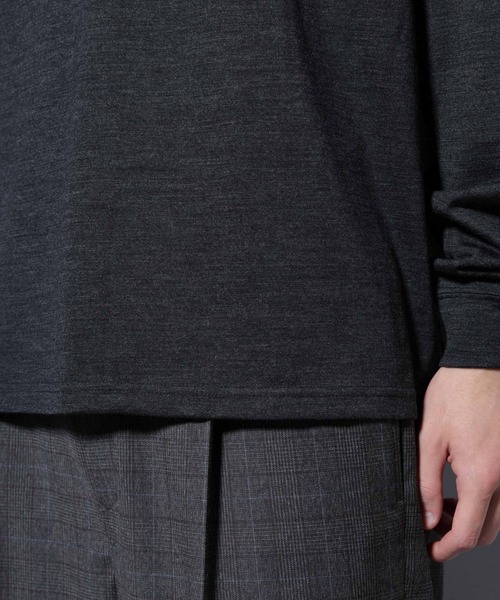 NANO universe（ナノユニバース）の「MIYATA×NANO JAPAN MADE 100%WOOL Tシャツ（Tシャツ/カットソー・メンズ・ブラウン/チャコール/ライトグレー・L/M）」の6枚目の写真